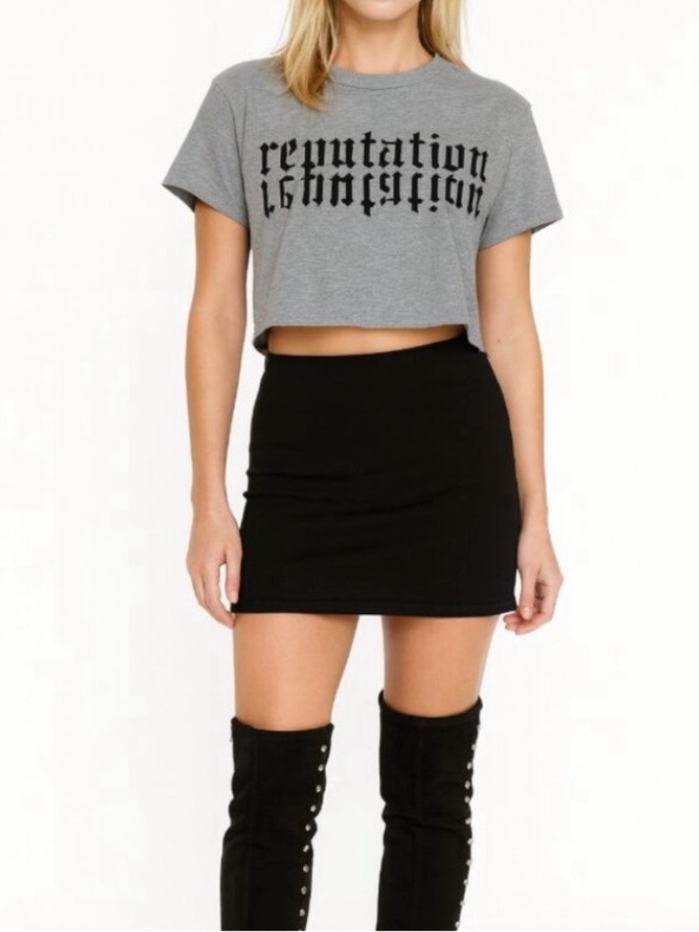 Taylor Swift Official Merch Reputation Cropped Tee S
